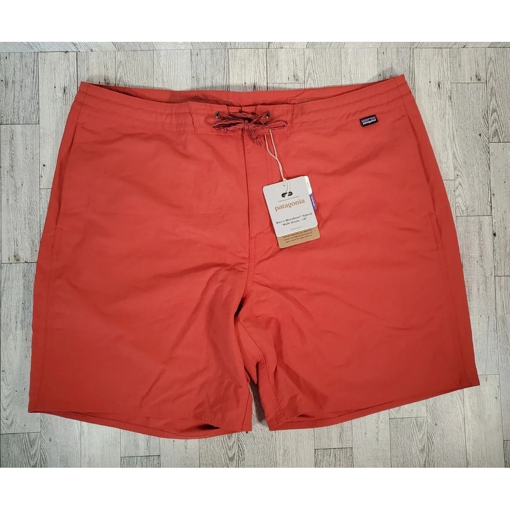 Patagonia Board Shorts Mens 38 Wavefarer Hybrid Walk Sumac Red